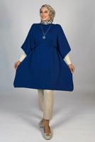 Vêtements hijab BLEU MARINE PONCHO TAILLE NOUÉE T 80381