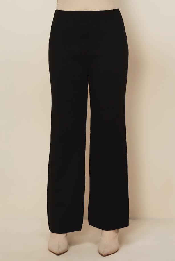 Hijab clothing BLACK T 3842 NSS TRİKO PANTOLON - TRENDTESETTÜR