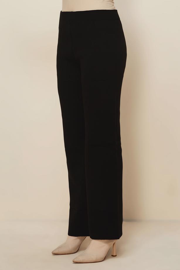 Hijab clothing BLACK T 3842 NSS TRİKO PANTOLON - TRENDTESETTÜR