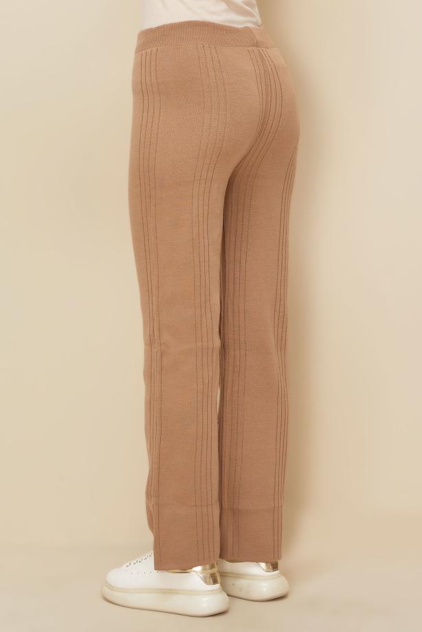 Tesettür giyim KAHVE TRİKO PANTOLON T 3842 - TRENDTESETTÜR