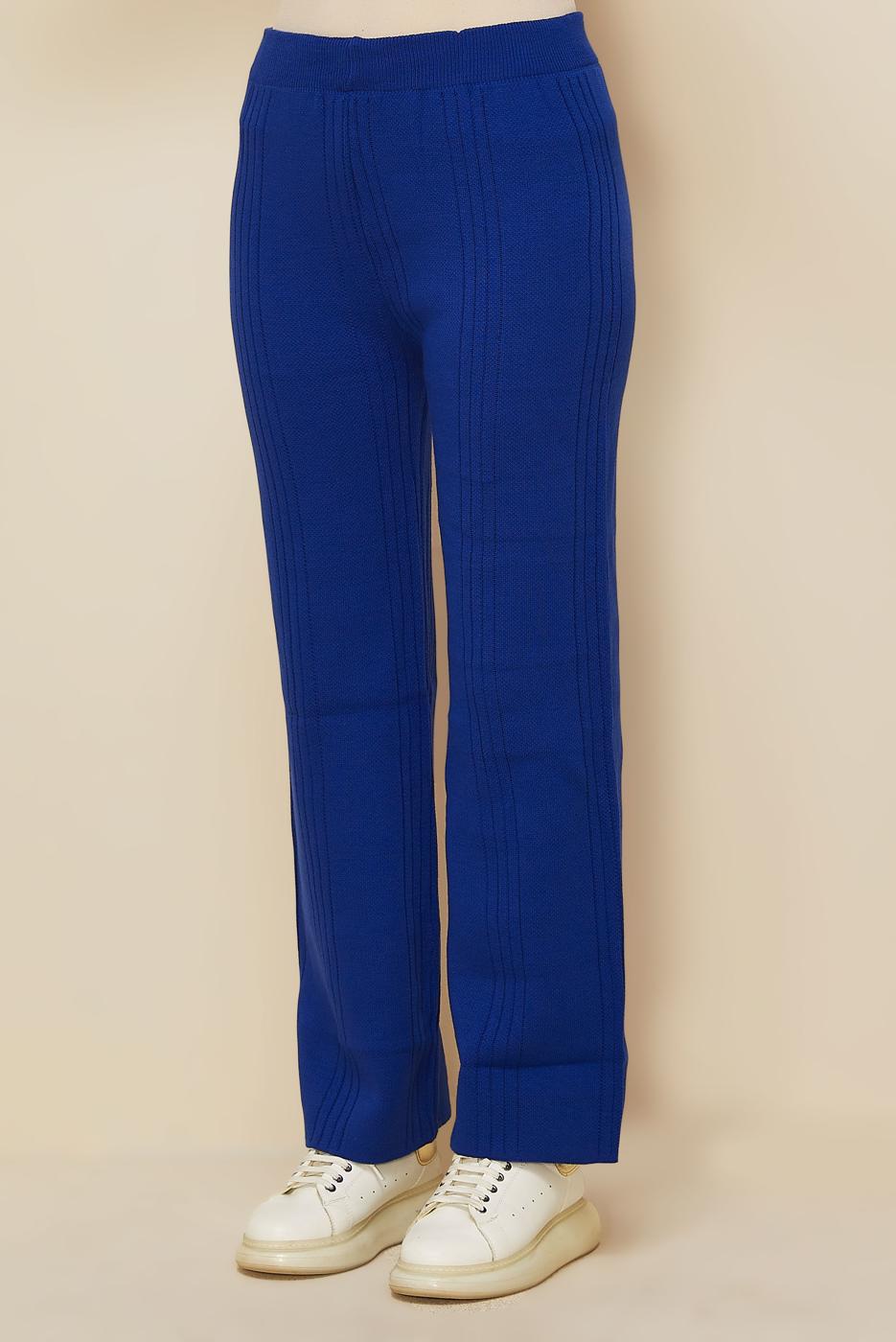 Tesettür giyim LACİVERT TRİKO PANTOLON T 3842