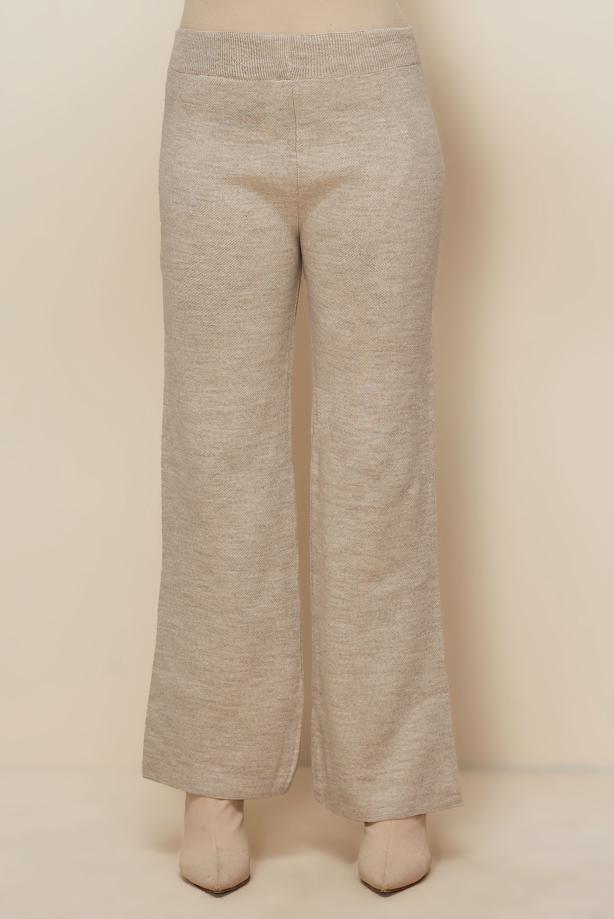 Hijab clothing BEIGE T 3842 NSS TRİKO PANTOLON - TRENDTESETTÜR