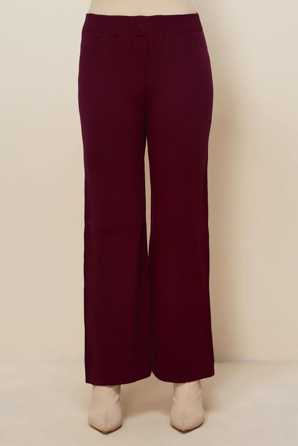 Hijab clothing CLARET RED T 3844 NSS TRİKO PANTOLON - TRENDTESETTÜR
