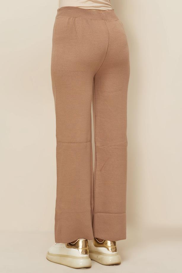 Tesettür giyim KAHVE TRİKO PANTOLON T 3844 - TRENDTESETTÜR