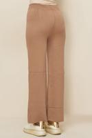 Tesettür giyim KAHVE TRİKO PANTOLON T 3844