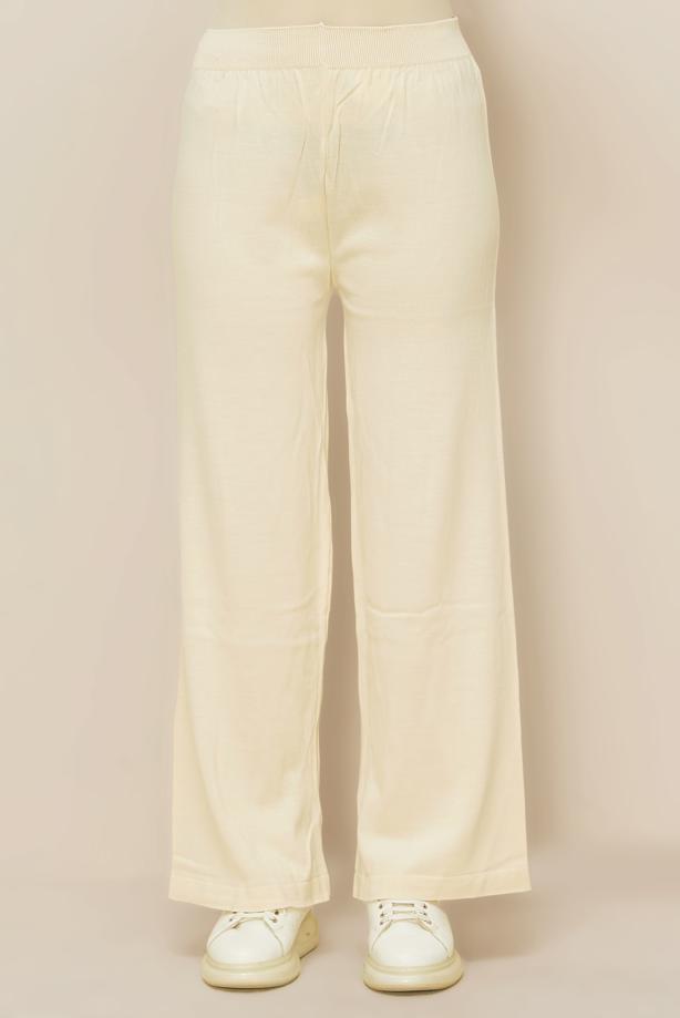 Tesettür giyim EKRU TRİKO PANTOLON T 3844 - TRENDTESETTÜR
