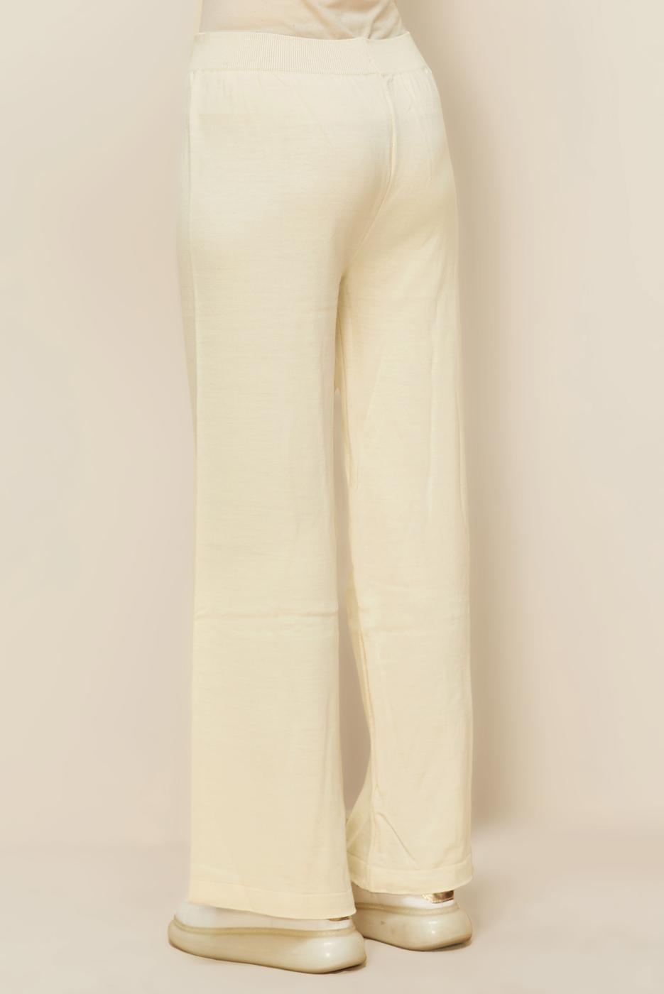 Tesettür giyim EKRU TRİKO PANTOLON T 3844