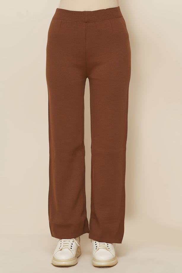 Tesettür giyim TABA TRİKO PANTOLON T 3844 - TRENDTESETTÜR