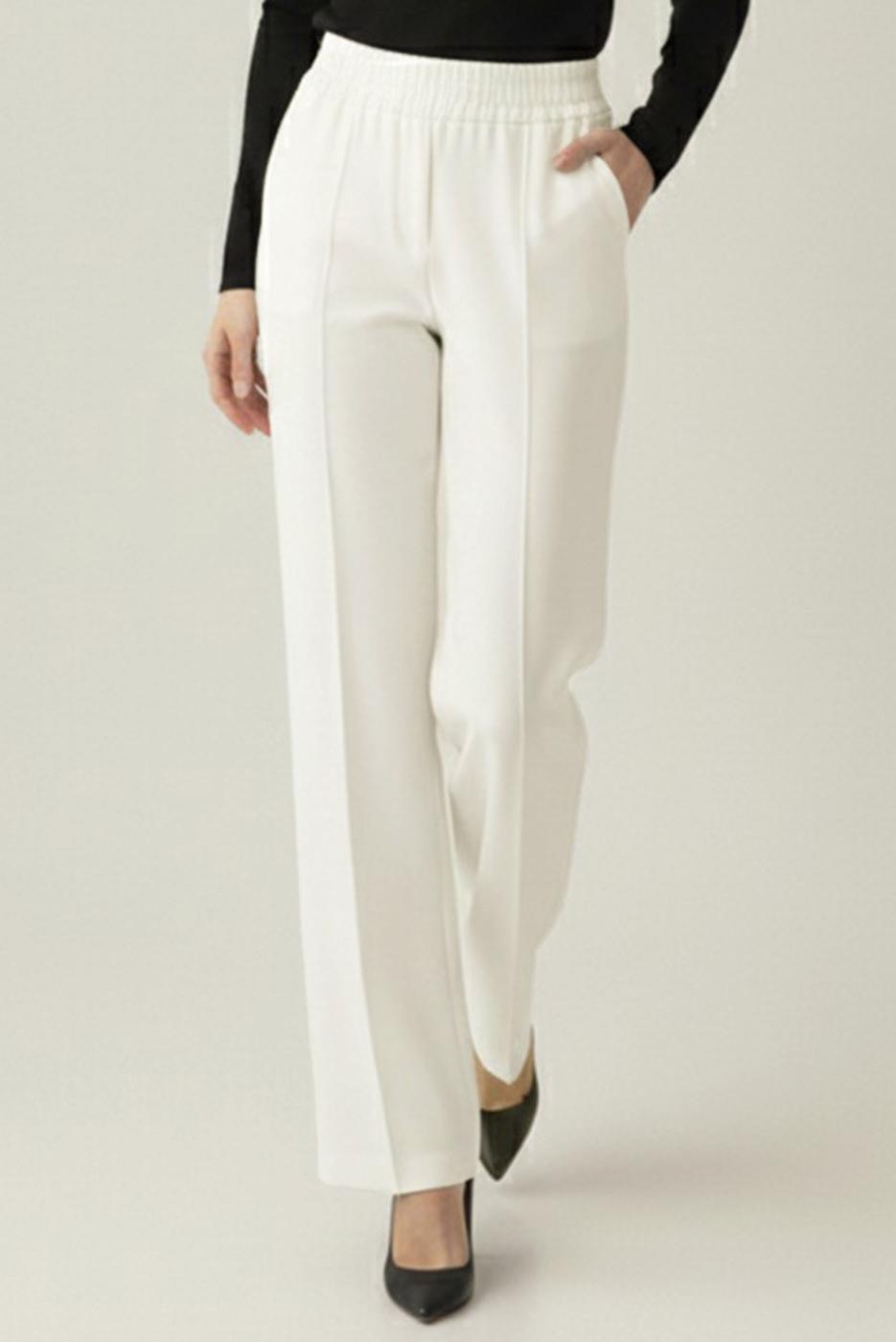 Vêtements hijab BLANC PANTALON TAILLE ÉLASTIQUE T 5011