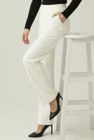 Vêtements hijab BLANC PANTALON TAILLE ÉLASTIQUE T 5011