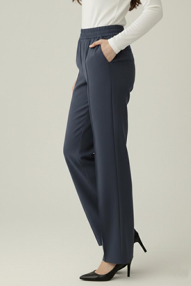 Vêtements hijab GRIS PANTALON TAILLE ÉLASTIQUE T 5011 - TRENDTESETTÜR