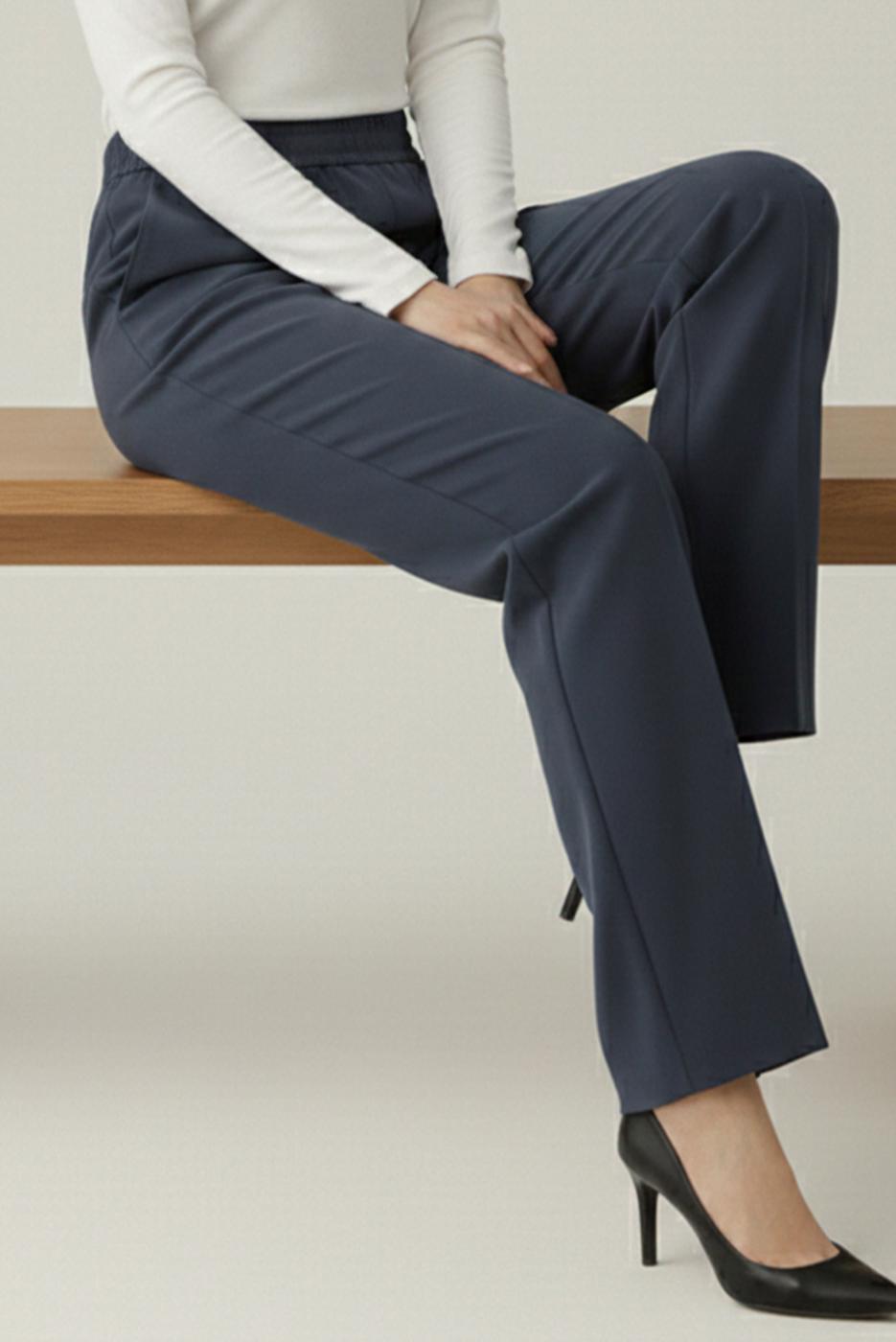 Vêtements hijab GRIS PANTALON TAILLE ÉLASTIQUE T 5011