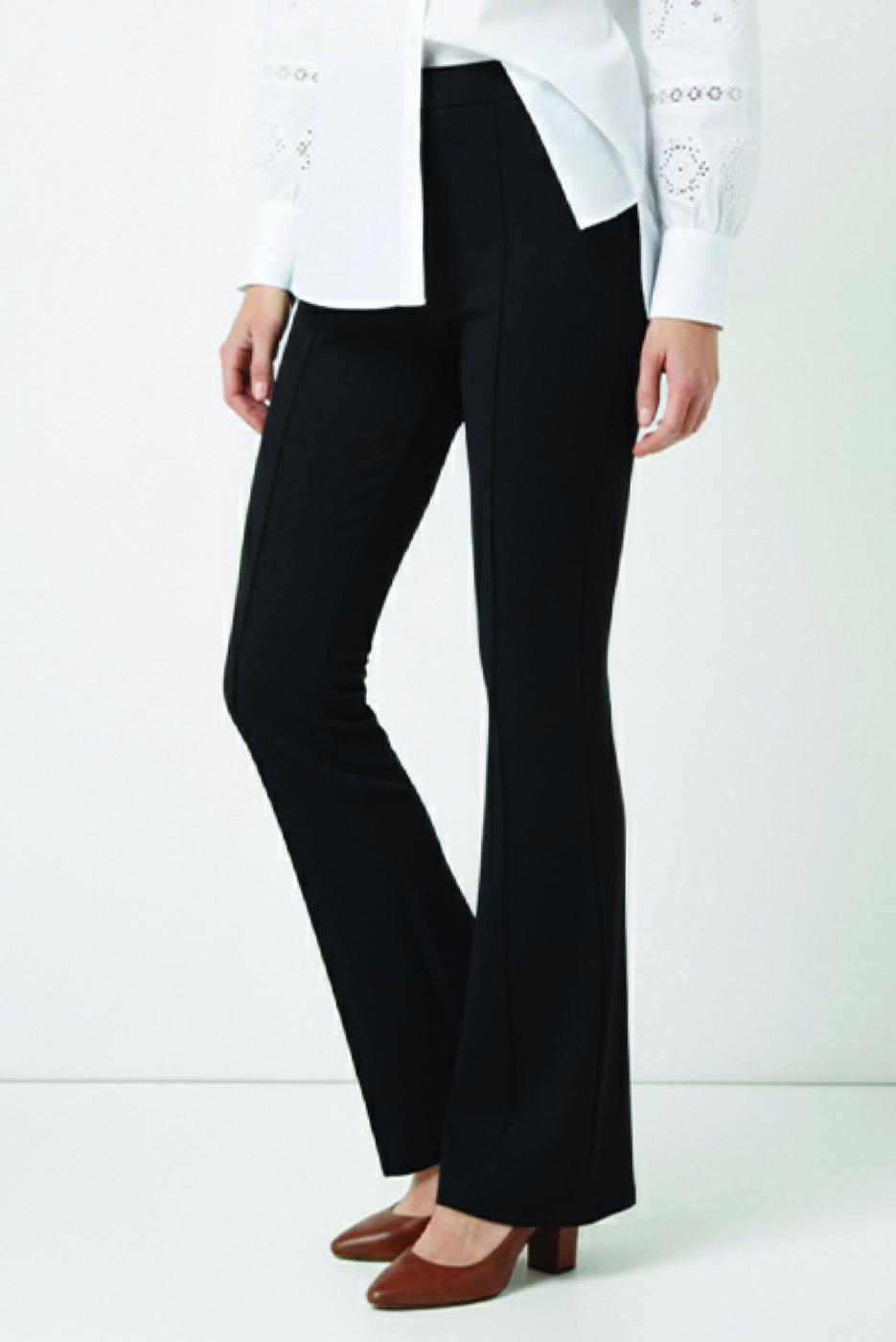 Vêtements hijab NOIR T 6011 BN İSPANYOL PAÇA PANTOLON