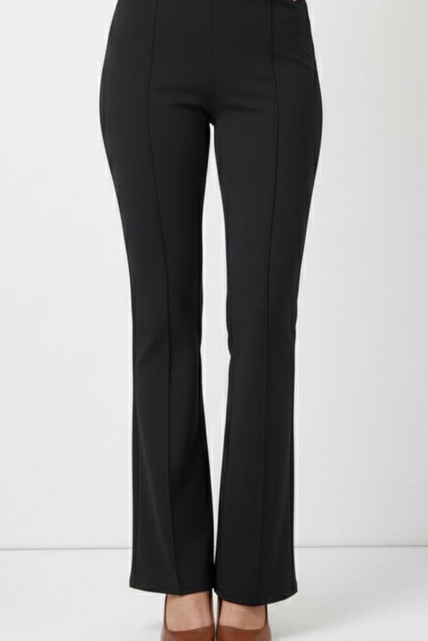 Vêtements hijab NOIR T 6011 BN İSPANYOL PAÇA PANTOLON - TRENDTESETTÜR