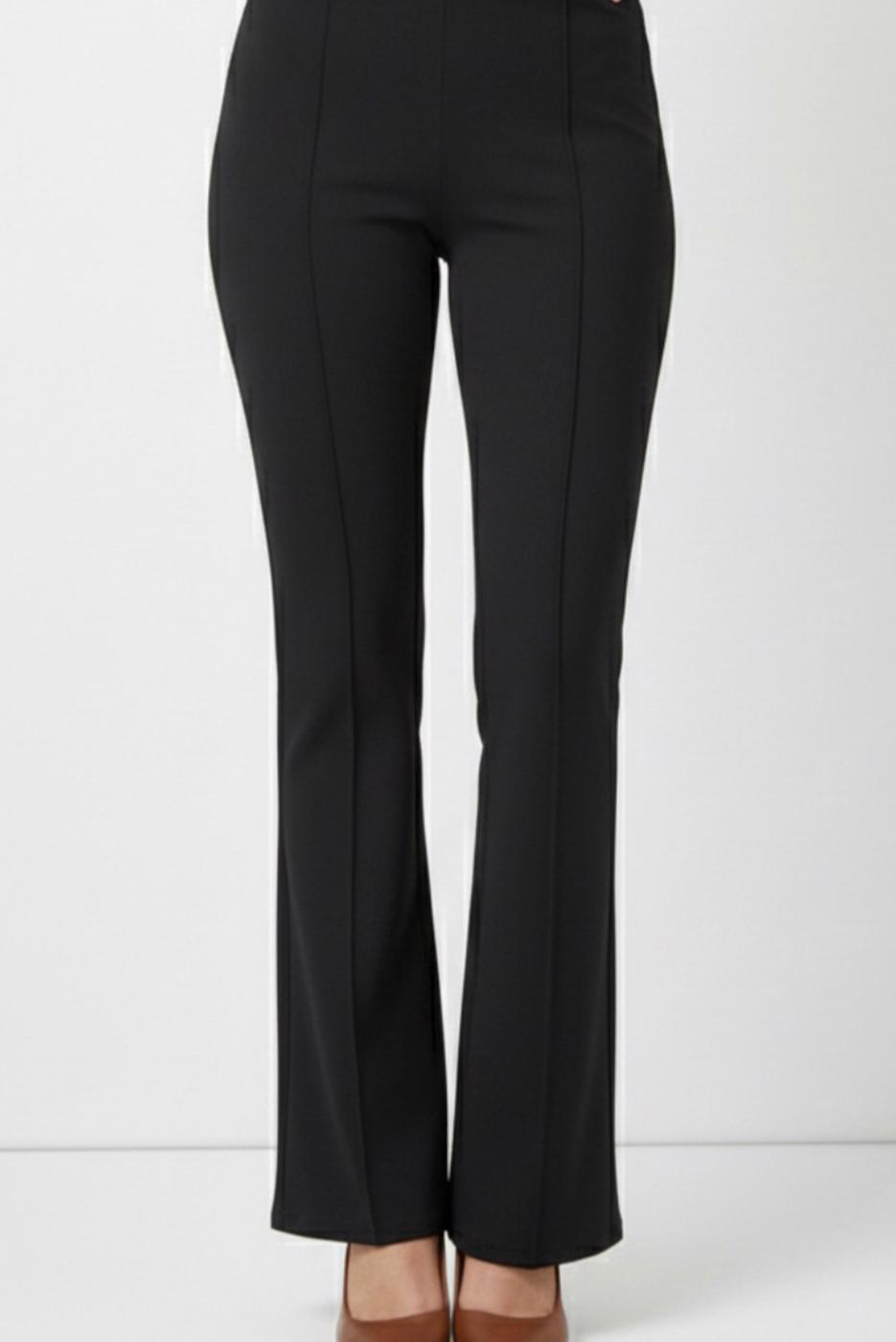 Vêtements hijab NOIR T 6011 BN İSPANYOL PAÇA PANTOLON