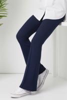 Vêtements hijab BLEU MARINE T 6011 BN İSPANYOL PAÇA PANTOLON