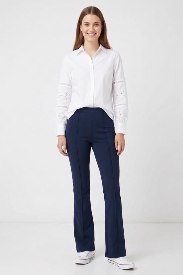 Tesettür giyim  İSPANYOL PAÇA PANTOLON T 6011 - TRENDTESETTÜR