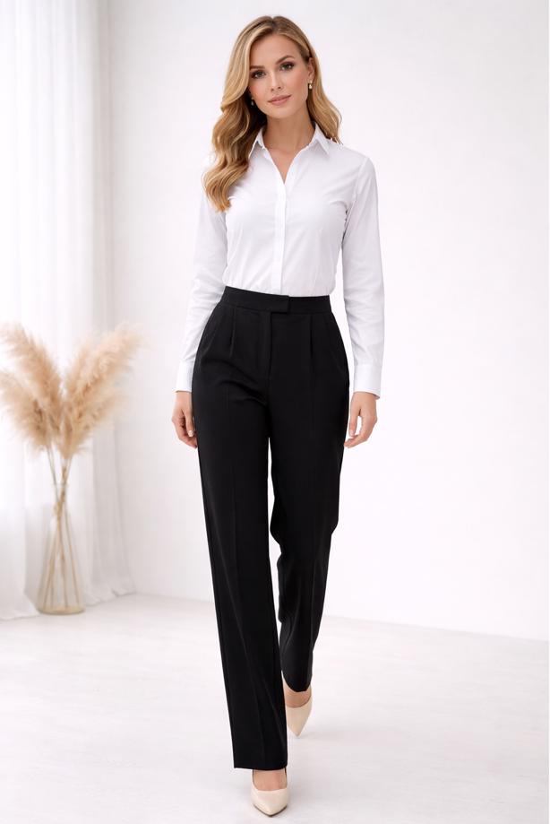 Vêtements hijab NOIR PANTALON PALAZZO T 7011 - TRENDTESETTÜR