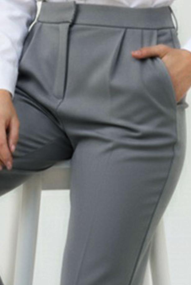 Vêtements hijab GRIS T 7011 BN PALAZZO PANTOLON - TRENDTESETTÜR