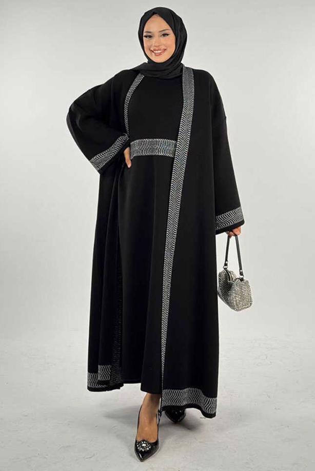 Vêtements hijab NOIR COSTUME HABILLÉ AVEC VESTE T 11381 - TRENDTESETTÜR