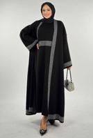 Tesettür giyim SİYAH CEKETLİ ELBİSELİ TAKIM T 11381