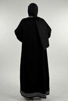 Tesettür giyim SİYAH CEKETLİ ELBİSELİ TAKIM T 11381