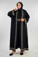Tesettür giyim SİYAH CEKETLİ ELBİSELİ TAKIM T 11381