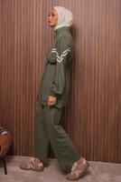 Vêtements hijab KAKI ENSEMBLE PANTALON TAILLE NOUÉE T 0035