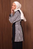 Tesettür giyim SİYAH KAPÜŞONLU PANTOLONLU TAKIM T 0635