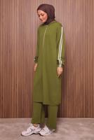 Vêtements hijab VERT ENSEMBLE PANTALON À CAPUCHE T 0835