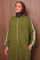 Vêtements hijab VERT ENSEMBLE PANTALON À CAPUCHE T 0835