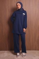 Tesettür giyim LACİVERT KAPÜŞONLU PANTOLONLU TAKIM T 2017