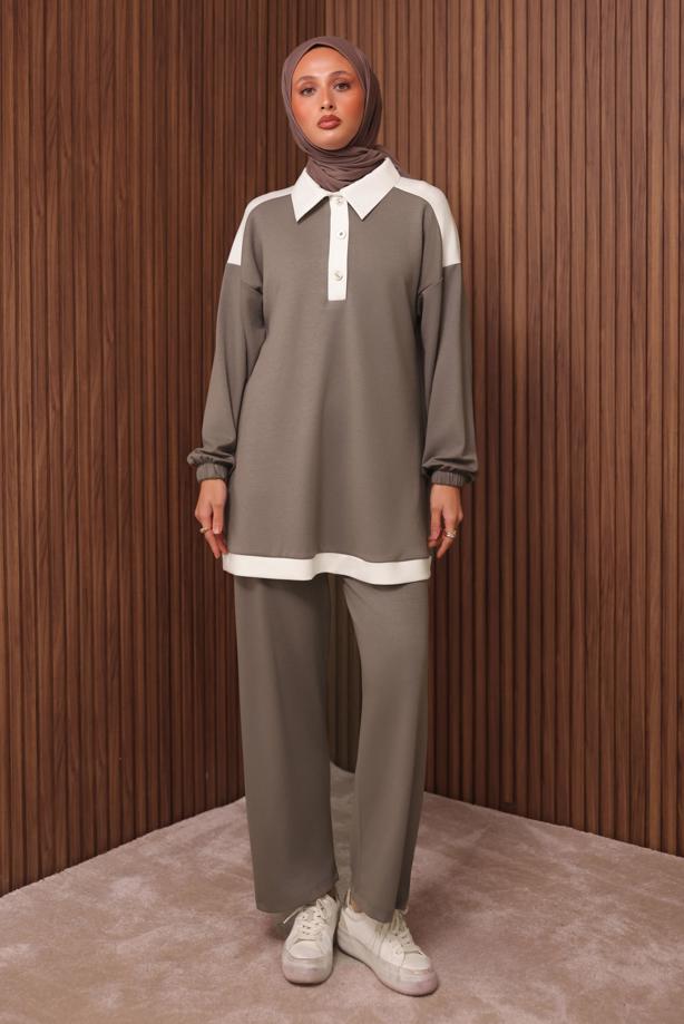 Vêtements hijab VISON TAILLEUR PANTALON COL CHEMISE T 4135 - TRENDTESETTÜR