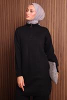 Vêtements hijab NOIR COSTUME PANTALON EN MAILLE T 5207