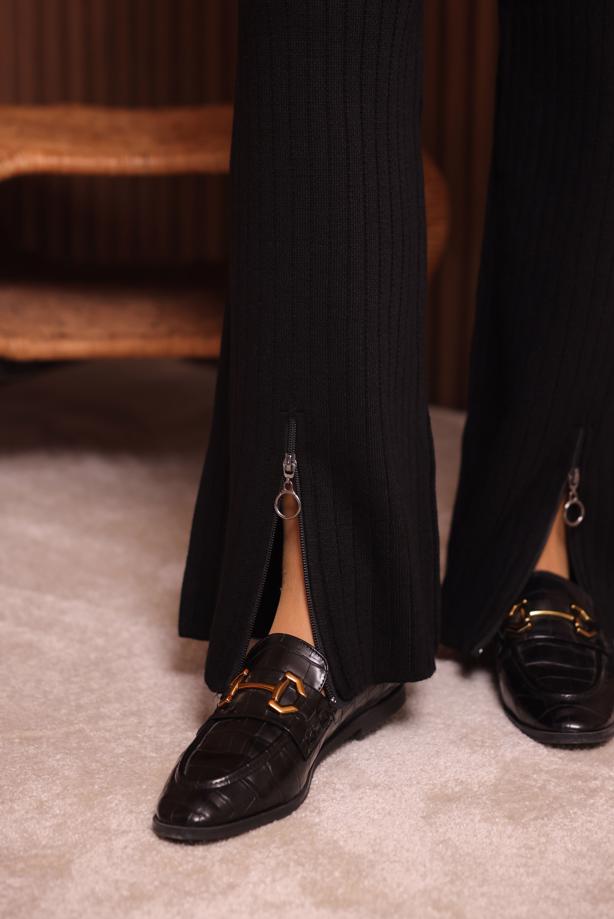 Tesettür giyim SİYAH PANTOLONLU TRİKO TAKIM T 5207 - TRENDTESETTÜR