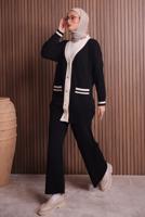 Vêtements hijab NOIR ENSEMBLE PANTALON T 8607