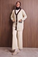 Vêtements hijab BEIGE ENSEMBLE PANTALON T 8607