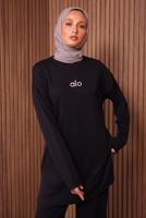 Tesettür giyim SİYAH YAZI BASKILI PANTOLONLU TAKIM T 9535