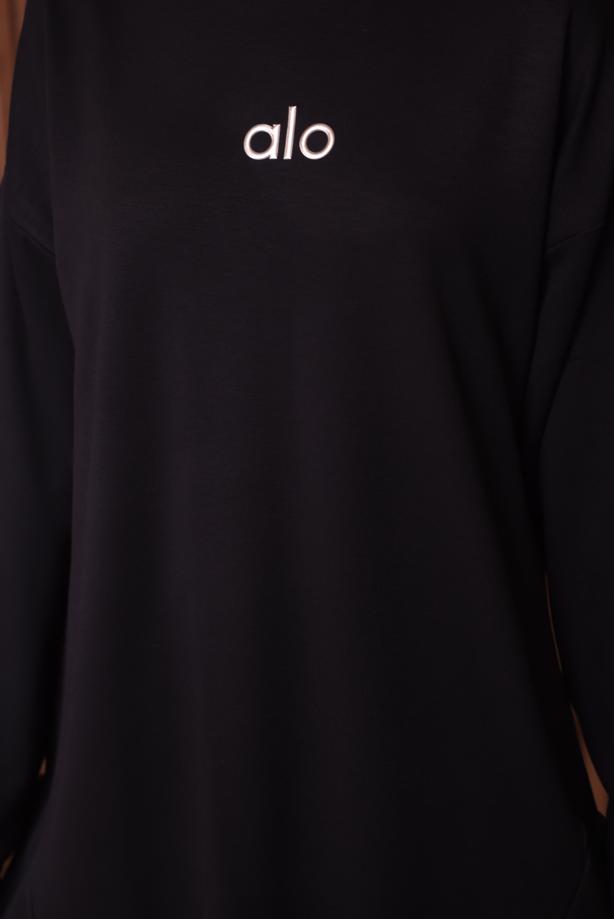 Hijab clothing BLACK SLOGAN PRINTED PANTS SUIT T 9535 - TRENDTESETTÜR