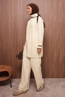 Vêtements hijab CRÈME ENSEMBLE PANTALON EN TRICOT T 9607