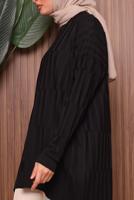 Tesettür giyim SİYAH TRİKO TUNİK T 0007