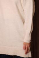 Tesettür giyim EKRU TRİKO TUNİK T 0107