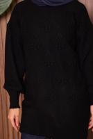 Tesettür giyim SİYAH TRİKO TUNİK T 0207