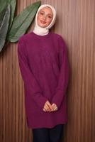 Tesettür giyim FUŞYA TRİKO TUNİK T 0207
