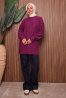 Tesettür giyim FUŞYA TRİKO TUNİK T 0207