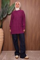 Tesettür giyim FUŞYA TRİKO TUNİK T 0207