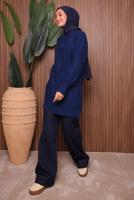 Tesettür giyim LACİVERT TRİKO TUNİK T 0207
