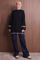 Vêtements hijab NOIR TUNIQUE EN MAILLE T 0217