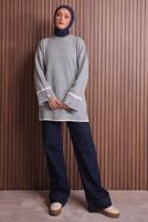 Vêtements hijab GRIS TUNIQUE EN MAILLE T 0217