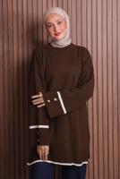 Vêtements hijab BRUN TUNIQUE EN MAILLE T 0217